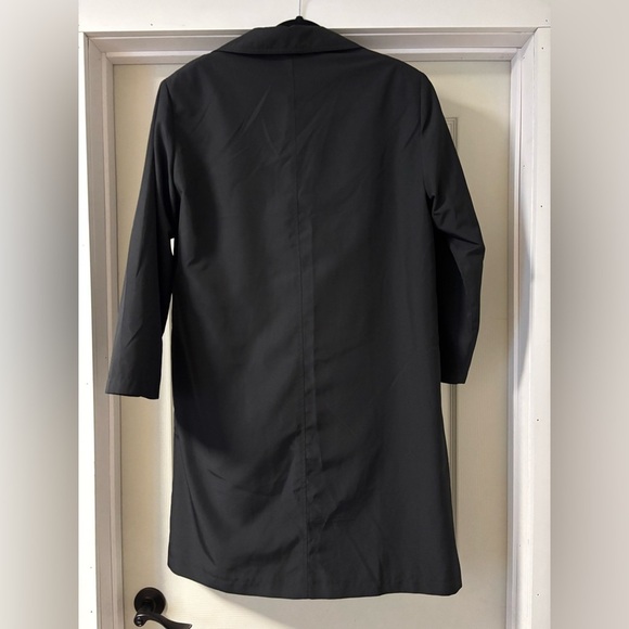 Jane Post for Saks 5th Avenue Long Duster Coat Size Small Black - Picture 2 of 8